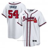 Maglia Baseball Uomo Atlanta Braves Max Fried Replica Home Bianco