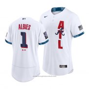 Maglia Baseball Uomo Atlanta Braves Ozzie Albies 2021 All Star Autentico Bianco