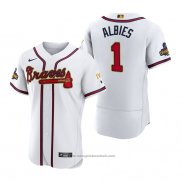 Maglia Baseball Uomo Atlanta Braves Ozzie Albies 2022 Gold Program Autentico Bianco