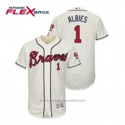 Maglia Baseball Uomo Atlanta Braves Ozzie Albies Flex Base Autentico Collezione Alternato 2019 Crema