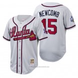 Maglia Baseball Uomo Atlanta Braves Sean Newcomb Cooperstown Collection Autentico Bianco