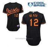 Maglia Baseball Uomo Baltimore Orioles 12 Alejandro de Aza Nero Alternato Cool Base