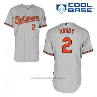 Maglia Baseball Uomo Baltimore Orioles 2 J.j. Hardy Grigio Cool Base