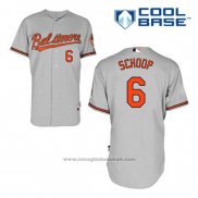 Maglia Baseball Uomo Baltimore Orioles 6 Jonathan Schoop Grigio Cool Base