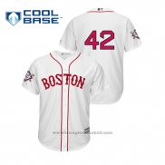 Maglia Baseball Uomo Boston Red Sox 2019 Jackie Robinson Day Cool Base Bianco