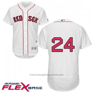 Maglia Baseball Uomo Boston Red Sox 24 David Price Bianco Autentico Collection Flex Base