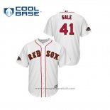 Maglia Baseball Uomo Boston Red Sox Chris Sale 2019 Gold Program Cool Base Bianco