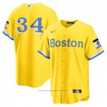 Maglia Baseball Uomo Boston Red Sox David Ortiz Retired City Connect Replica Oro