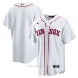 Maglia Baseball Uomo Boston Red Sox Home Blank Replica Bianco