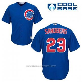 Maglia Baseball Uomo Chicago Cubs 23 Ryne Sandberg Blu Alternato Cool Base