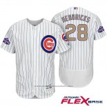 Maglia Baseball Uomo Chicago Cubs 28 Kyle Hendricks Bianco Or Flex Base