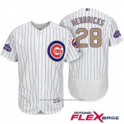 Maglia Baseball Uomo Chicago Cubs 28 Kyle Hendricks Bianco Or Flex Base