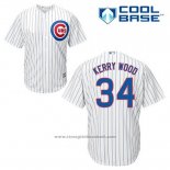 Maglia Baseball Uomo Chicago Cubs 34 Kerry Wood Bianco Home Cool Base