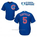 Maglia Baseball Uomo Chicago Cubs 5 Welington Castillo Blu Alternato Cool Base