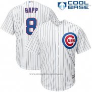 Maglia Baseball Uomo Chicago Cubs 8 Ian Happ Bianco Cool Base