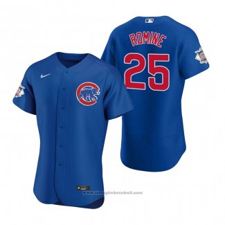 Maglia Baseball Uomo Chicago Cubs Austin Romine Autentico Alternato Blu