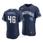Maglia Baseball Uomo Chicago Cubs Craig Kimbrel 2021 City Connect Autentico Blu