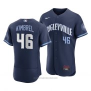 Maglia Baseball Uomo Chicago Cubs Craig Kimbrel 2021 City Connect Autentico Blu