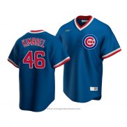 Maglia Baseball Uomo Chicago Cubs Craig Kimbrel Cooperstown Collection Road Blu