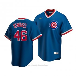 Maglia Baseball Uomo Chicago Cubs Craig Kimbrel Cooperstown Collection Road Blu