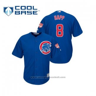 Maglia Baseball Uomo Chicago Cubs Ian Happ Cool Base Allenamento Primaverile 2019 Blu