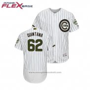 Maglia Baseball Uomo Chicago Cubs Jose Quintana 2018 Memorial Day Flex Base Bianco