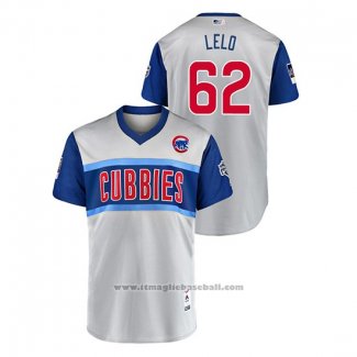 Maglia Baseball Uomo Chicago Cubs Lelo 2019 Little League Classic Replica Grigio