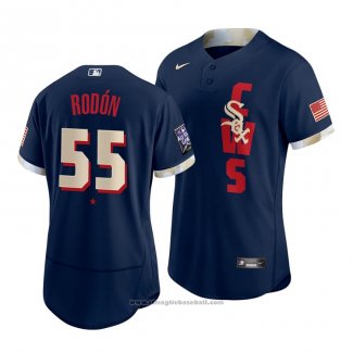 Maglia Baseball Uomo Chicago White Sox Carlos Rodon 2021 All Star Autentico Blu