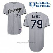 Maglia Baseball Uomo Chicago White Sox Jose Abreu 79 Grigio Cool Base