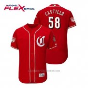 Maglia Baseball Uomo Cincinnati Reds Luis Castillo Flex Base Allenamento Primaverile 2019 Rosso