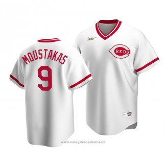 Maglia Baseball Uomo Cincinnati Reds Mike Moustakas Cooperstown Collection Primera Bianco