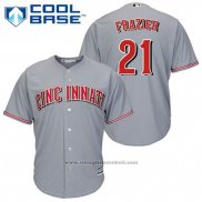 Maglia Baseball Uomo Cincinnati Reds Todd Frazier 21 Grigio Cool Base