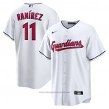 Maglia Baseball Uomo Cleveland Guardians Jose Ramirez Home Replica Bianco