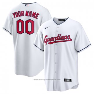 Maglia Baseball Uomo Cleveland Guardians Personalizzate Replica Bianco