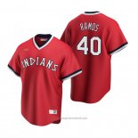 Maglia Baseball Uomo Cleveland Guardians Wilson Ramos Cooperstown Collection Road Rosso