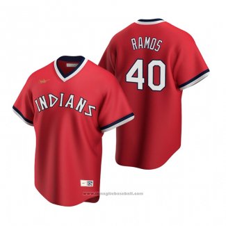 Maglia Baseball Uomo Cleveland Guardians Wilson Ramos Cooperstown Collection Road Rosso