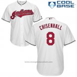 Maglia Baseball Uomo Cleveland Indians 8 Lonnie Chisenhall Bianco Cool Base