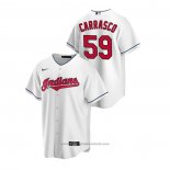 Maglia Baseball Uomo Cleveland Indians Carlos Carrasco Replica Home Bianco