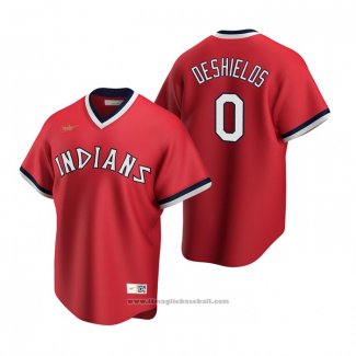 Maglia Baseball Uomo Cleveland Indians Delino Deshields Cooperstown Collection Road Rosso