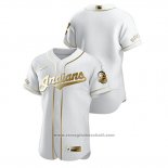 Maglia Baseball Uomo Cleveland Indians Golden Edition Autentico Bianco