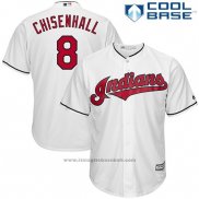 Maglia Baseball Uomo Cleveland Indians Lonnie Chisenhall 8 Bianco Cool Base