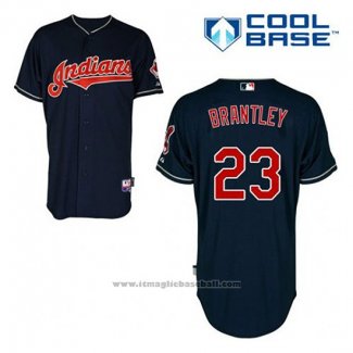 Maglia Baseball Uomo Cleveland Indians Michael Brantley 23 Blu Alternato Cool Base