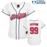 Maglia Baseball Uomo Cleveland Indians Ricky Vaughn 99 Bianco Cool Base