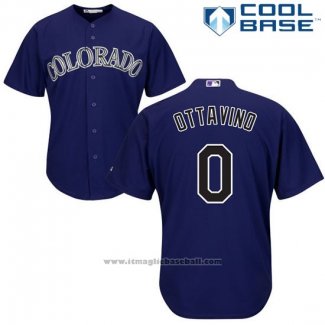 Maglia Baseball Uomo Colorado Adam Ottavino 0 Viola Cool Base