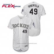 Maglia Baseball Uomo Colorado Rockies Antonio Senzatela Autentico Collection Flex Base Bianco