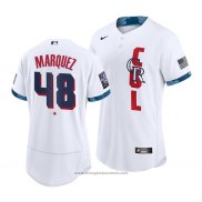 Maglia Baseball Uomo Colorado Rockies German Marquez 2021 All Star Autentico Bianco