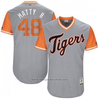 Maglia Baseball Uomo Detroit Tigers 2017 Little League World Series Matthew Boyd Grigio