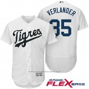 Maglia Baseball Uomo Detroit Tigers 35 Justin Verlander Bianco Hispanic Heritage Flex Base Giocatore