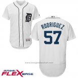 Maglia Baseball Uomo Detroit Tigers 57 Francisco Rodriguez Bianco Flex Base