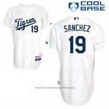 Maglia Baseball Uomo Detroit Tigers Anibal Sanchez 19 Bianco Los Tigres Cool Base